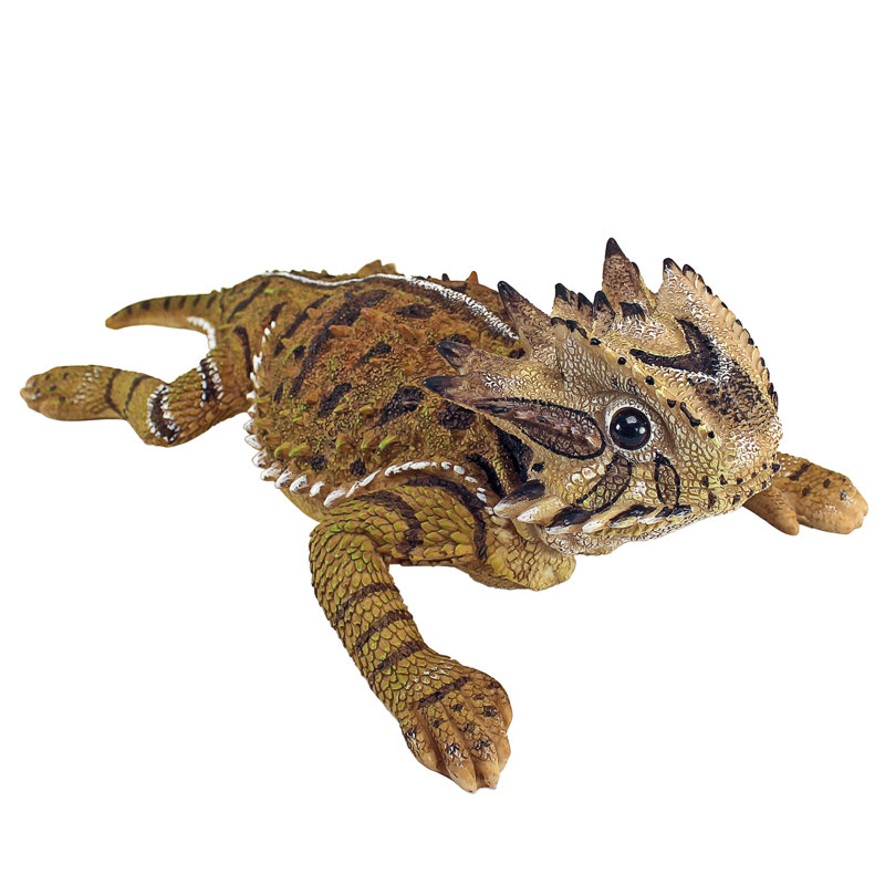horned toad garden statue